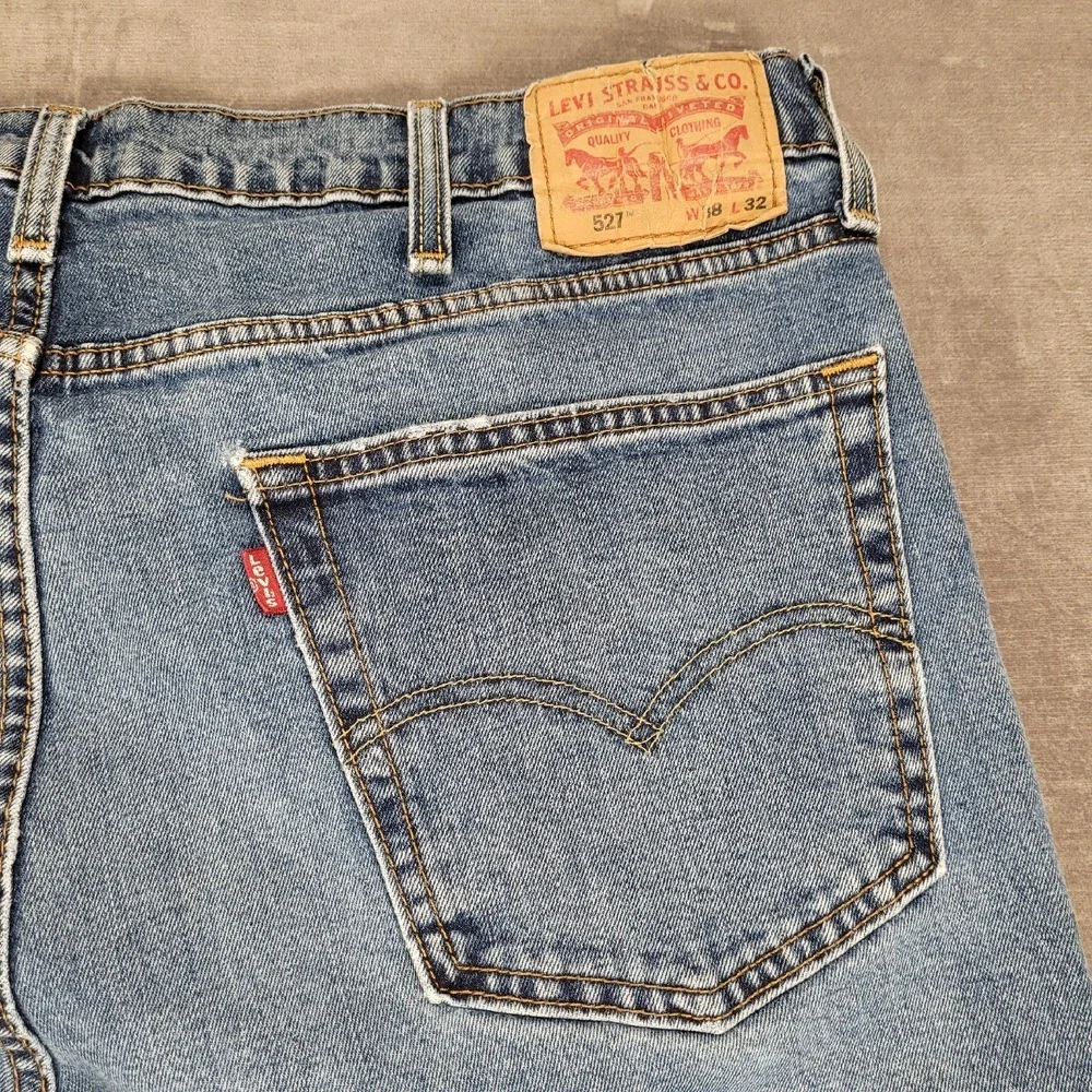 Levi's 527 Vintage 90s Denim Jeans Distressed Mens‎ Size 38 x 32 Flaw